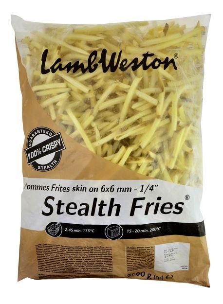 Pommes fries skin on 6x6, Stealth Fries 2,5kg