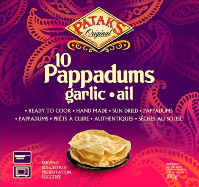 pappadums garlic