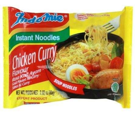 Instant noodles chicken curry flavour
