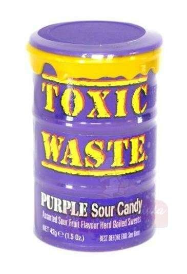 Toxic Waste Purple Sour Candy, kwaśne cukierki 42g Candy Dynamics 