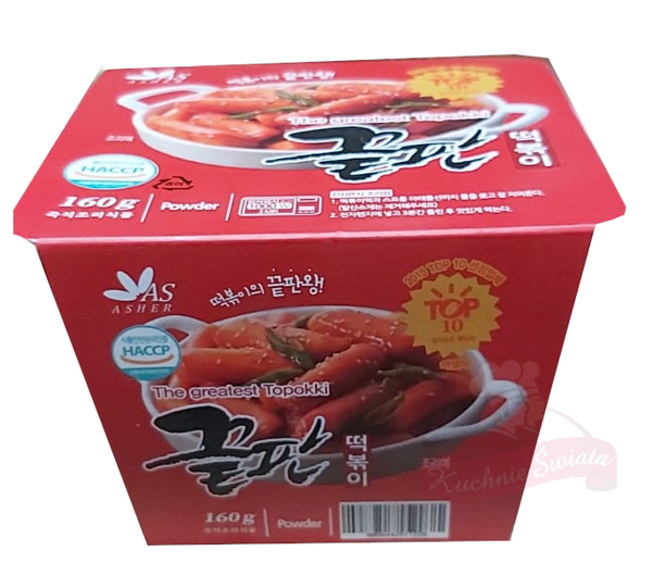 Danie instant koreańskie kluski ryżowe Tteokbokki 160g