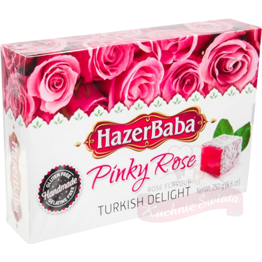 Turkish delight, Rachatłukum, przysmak różany 125g Hazer Baba TERMIN PRZYDATNOŚCI 17-10-2023