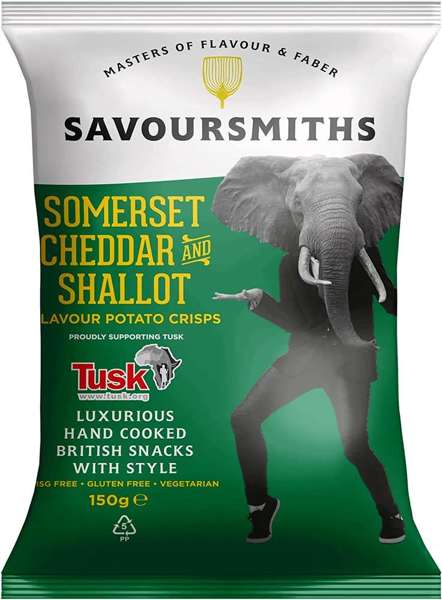 Chipsy Cheddar&Shallot 150g Savoursmiths TERMIN PRZYDATNOSCI 10.06.2023