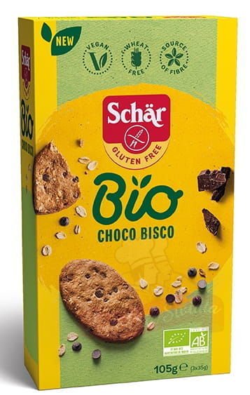 Choco Bisco, ciastka z owsem i czekoladą 105g  Bio Schar