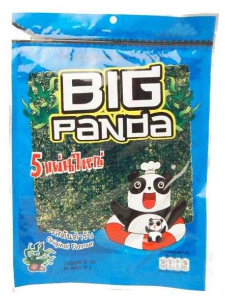 Chipsy z glonów morskich, Big Panda Original 30g 