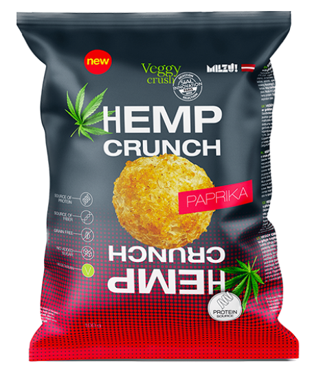 Chrupki Hemp Crunch Paprika 100g Veggy Crush TERMIN PRZYDATNOŚCI 28-09-2023