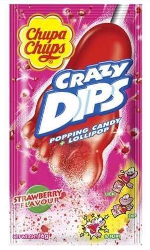 Lizak Crazy Dips Strawberry 14g Chupa Chups 