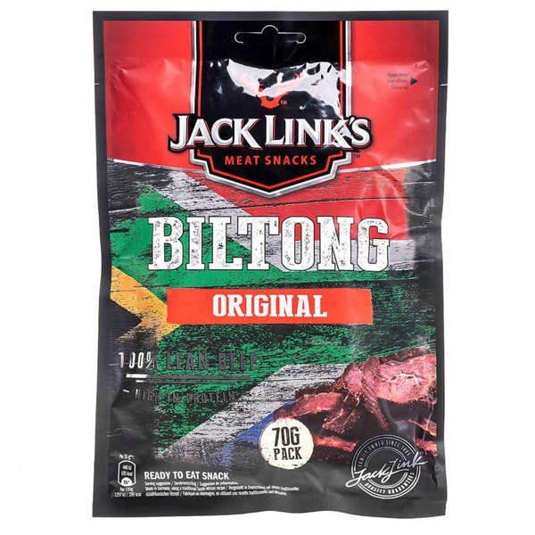Beef Jerky Biltong Original, suszona wołowina 70g Jack Link's 
