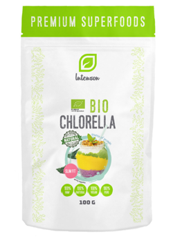 Chlorella Bio, naturalna alga w proszku 100g Intenson