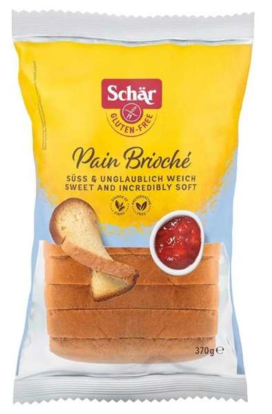 Pain Brioche, chleb bezglutenowy biały słodki 370g Schar