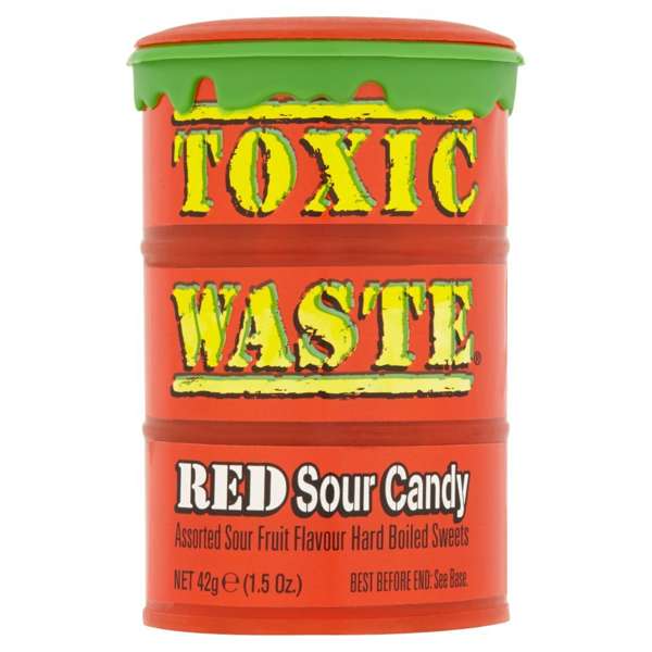 Toxic Waste Red Sour Candy, kwaśne cukierki 42g Candy Dynamics 