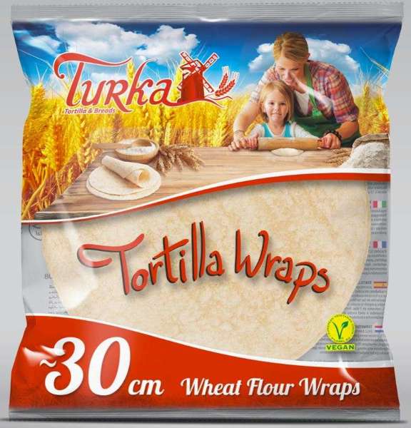 Tortilla pszenna, Wraps 30cm, 1440g (18szt x 80g) Turka