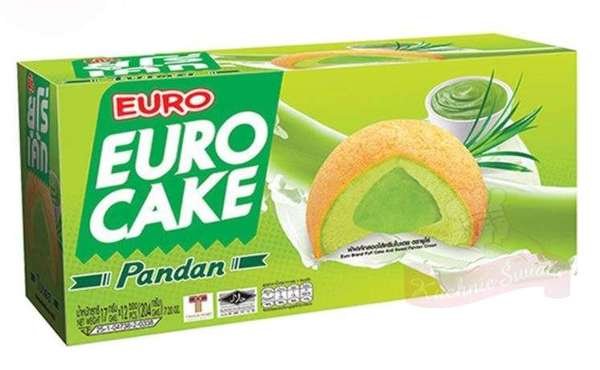 Euro Cake Pandan, ciastka z kremem pandanowym 144g 