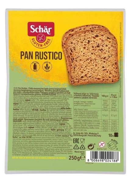 Pan Rustico, chleb wiejski krojony 250g Schar