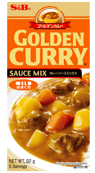 Gulasz, curry japońskie Golden Curry Mild 92g S&B