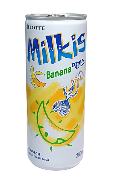 Milkis, napój jogurtowy-banan 250ml Lotte 