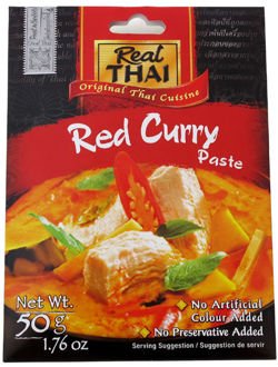 Czerwona pasta curry 50g Real Thai DATA PRZYDATNOŚCI: 13/05/2022