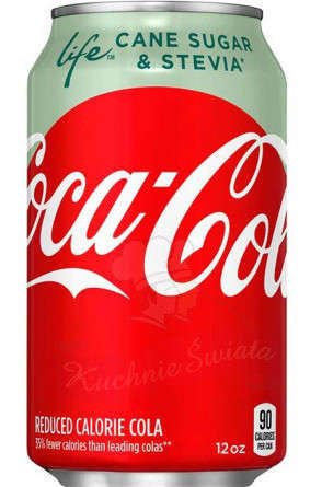 Coca-Cola Life 355ml stevia z cukrem trzcinowym, 35% mniej kalorii
