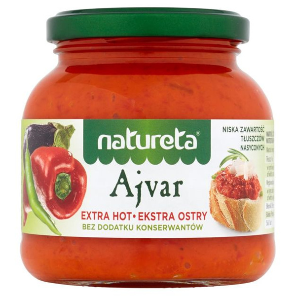 Ajvar extra ostry, pasta paprykowa 290g Natureta