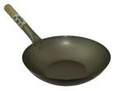 Patelnia WOK ze stali węglowej 30cm, płaski spód