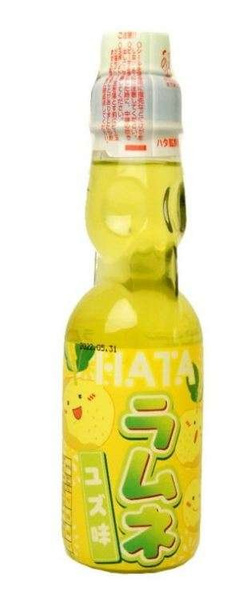 Ramune japońska oranżada, smak Yuzu 200ml Hatakosen