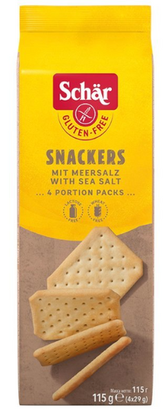 Krakersy bezglutenowe Snackers 115g Schar