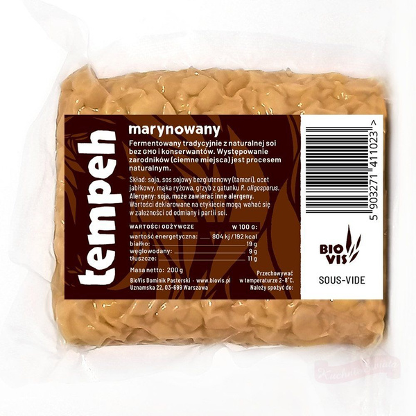 Tempeh marynowany, sous-vide 200g BioVis