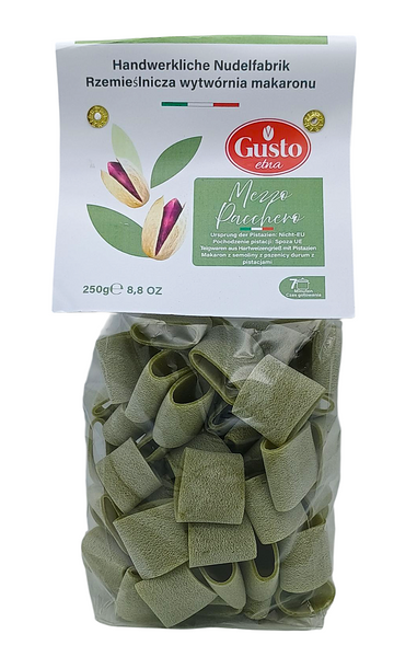 Makaron Mezzo Paccheri pistacjowy 250g Gusto Etna