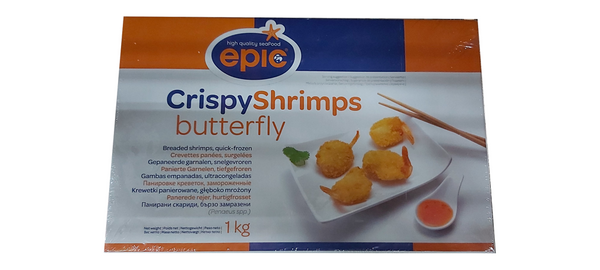 Krewetki w chrupiącej panierce, Crispy Butterfly 21/25, mrożone 1kg Epic