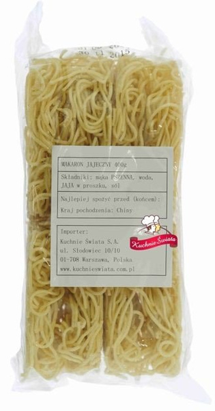 Makaron chiński, jajeczny 400g Kuchnie Świata 