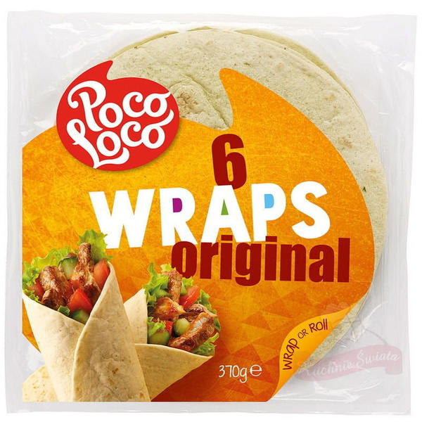 Tortilla pszenna 25cm, wraps (6x~62g) 370g Poco Loco 