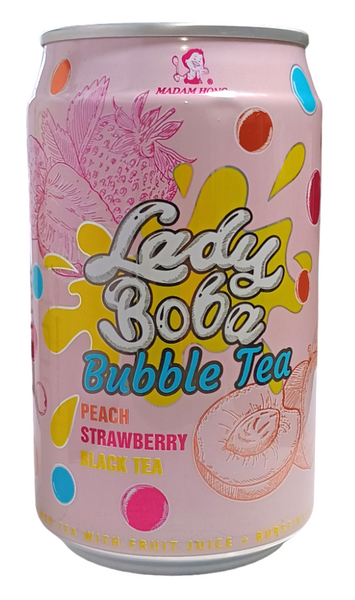 Bubble Tea Brzoskwinia Truskawka 320ml Lady Boba