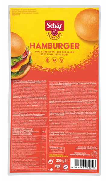 Bułki bezglutenowe Hamburger 300g (4x75g) TERMIN PRZYDATNOŚCI 02-05-2025