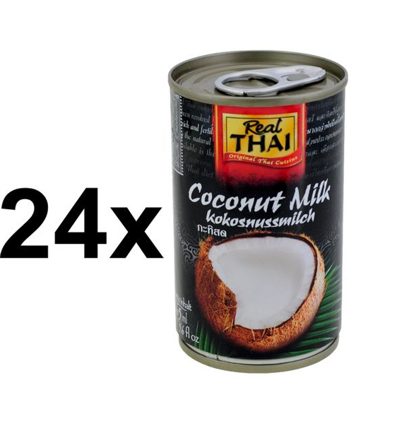 24 x Mleczko kokosowe 165ml Mleko Real Thai