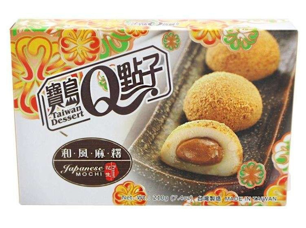 Mochi Peanut, deser z ryżu kleistego z nadzieniem orzechowym 210g Taiwan Mochi 