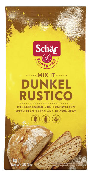 10 x Mix It Dunkel Rustico, mąka do wypieku chleba razowego 1kg Schar