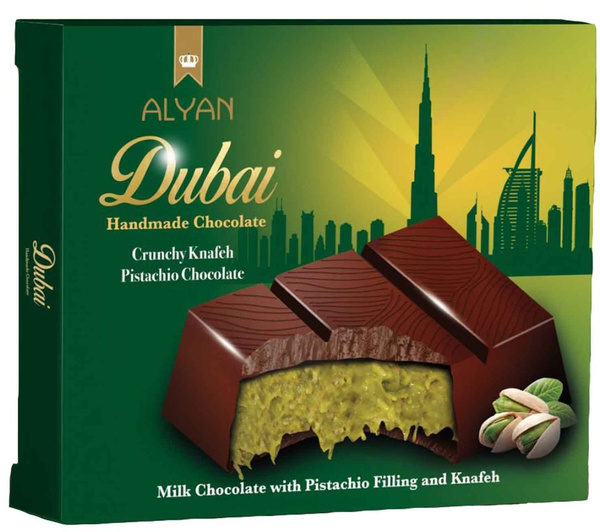 Czekolada dubajska z pistacjami 100g Alyan