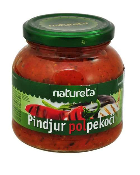 Zestaw bałkańskich past: Pindjur, Lutenica, Ajvar zielony, Ajvar czerwony ostry