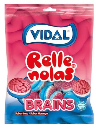 Żelki o smaku truskawkowym Relle nolas Brains 90g Vidal