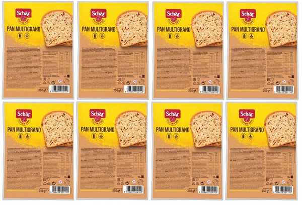 8 x Pan Multigrano, chleb biały wieloziarnisty 250g Schar