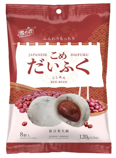 Japanese Daifuku Red Bean, ciastka z ryżu kleistego 120g Yuki&Love