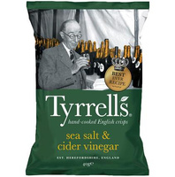 Chipsy ziemniaczane o smaku octu i soli morskiej 40g Tyrrell's