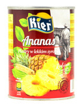 Ananas plastry w lekkim syropie 565g Kier