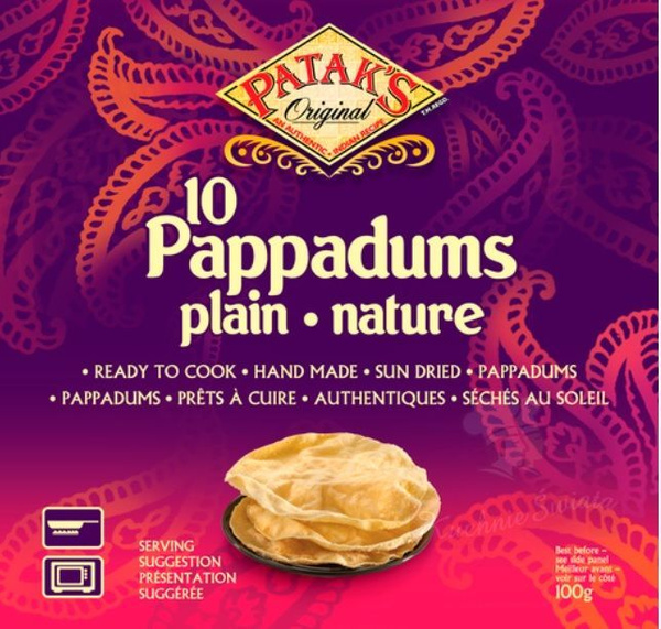 Hinduskie placki naturalne Pappadums 100g Patak's