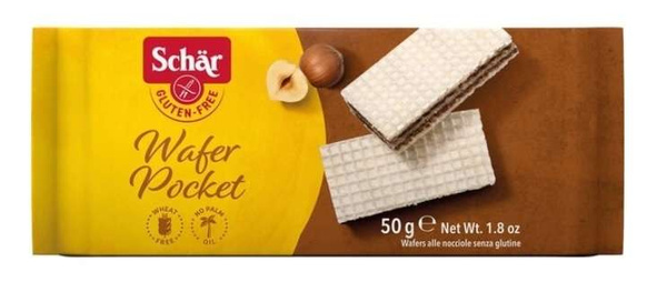 Wafer Pocket wafelki orzechowe 50g. Schar