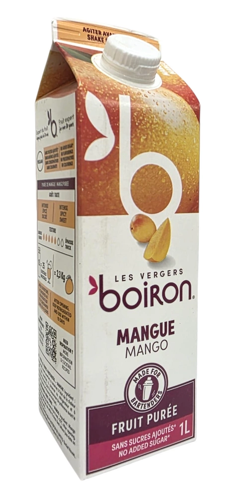 Mus z mango 100% (15°Bx) pasteryzowany 1L Les Vergers Boiron puree z mango