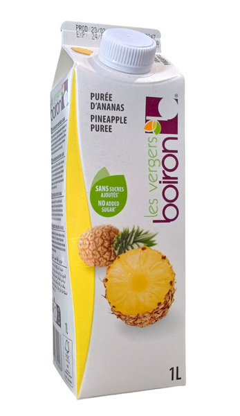Mus, puree ananasowe 99,95% (13°Bx) 1L Les Vergers Boiron TERMIN PRZYDATNOŚCI 24-05-2025
