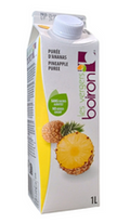 Mus, puree ananasowe 99,95% (13°Bx) 1L Les Vergers Boiron TERMIN PRZYDATNOŚCI 24-05-2025