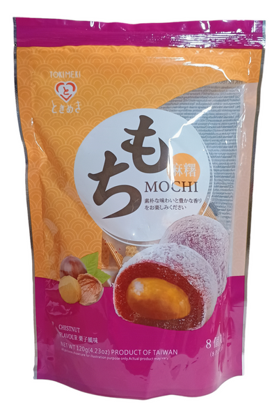 Mochi Mini Chestnut, mini ciastka z ryżu kleistego 120g Tokimeki TERMIN PRZYDATNOŚCI 18-03-2025