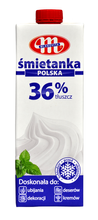 Śmietanka Polska 36% UHT 1L Mlekovita TERMIN PRZYDATNOŚCI 10-12-2025